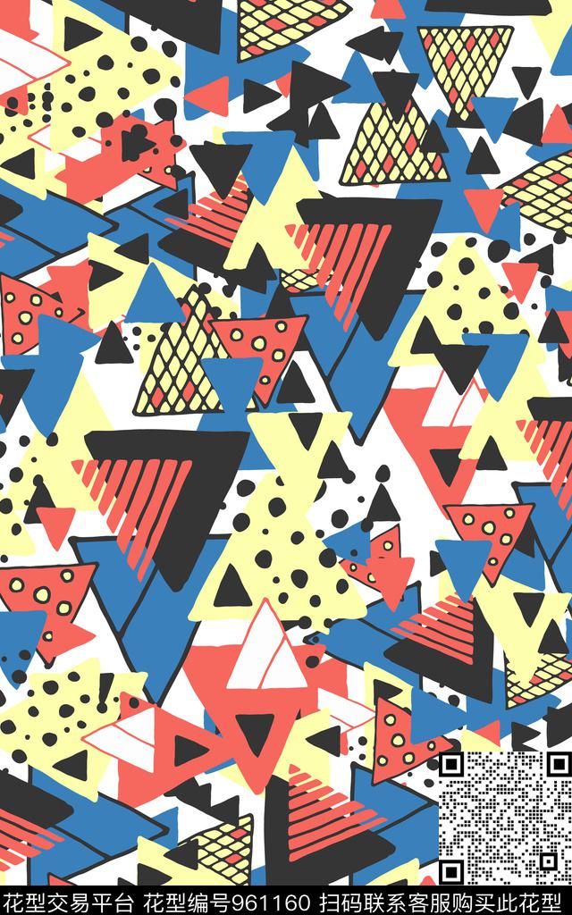 线条几何传统华亿平台数码印花华亿平台下载（图片编号: 961160） - 瓦栏（Walan）