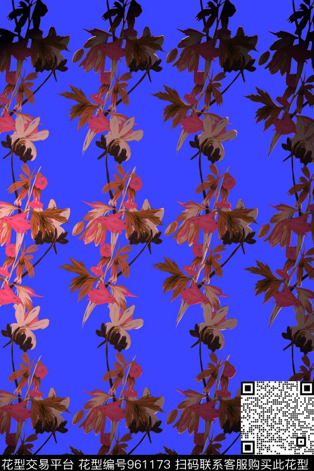 朦胧花卉鸢尾花光影数码印花华亿平台下载（图片编号: 961173） - 瓦栏（Walan）