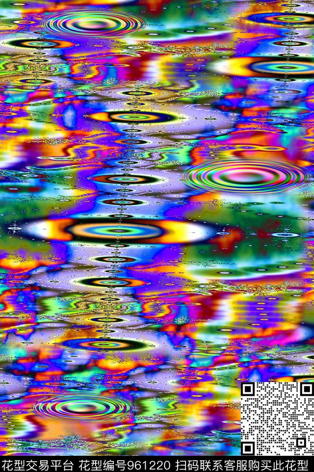 肌理抽象几何数码印花华亿平台下载（图片编号: 961220） - 瓦栏（Walan）