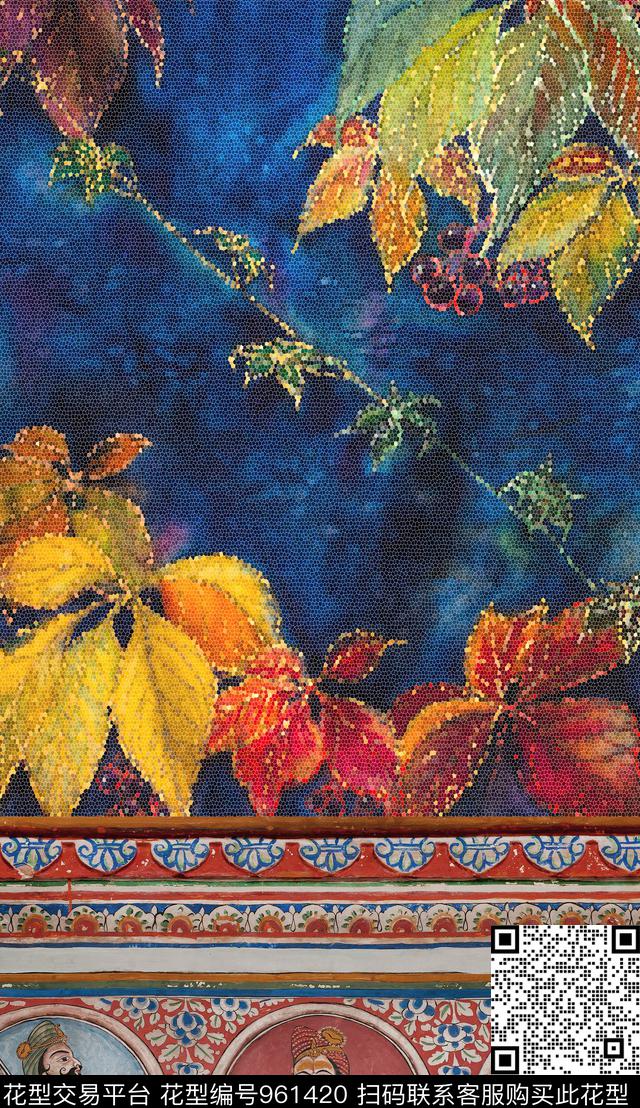 植物数码华亿平台定位花数码印花华亿平台下载（图片编号: 961420） - 瓦栏（Walan）