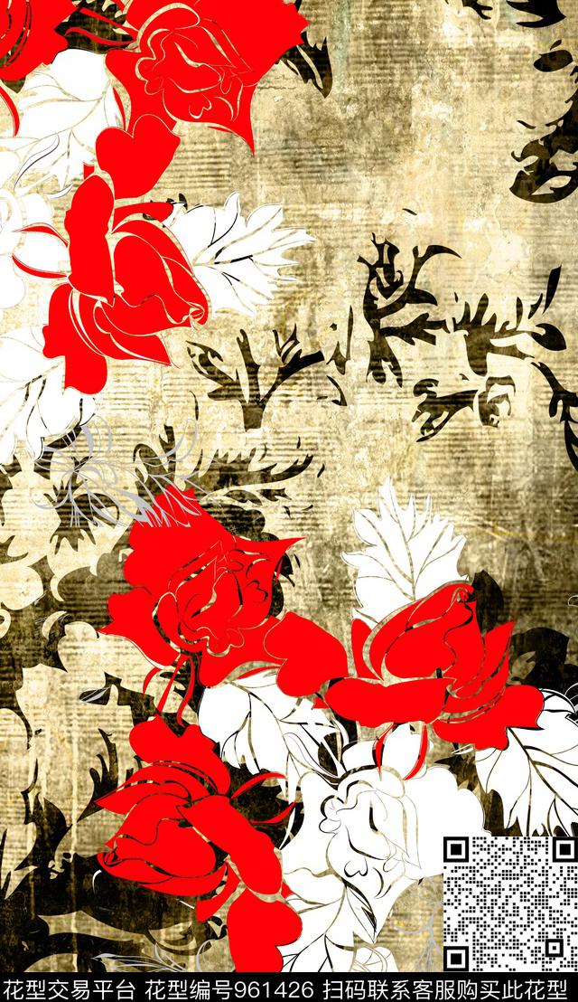 民族风数码华亿平台抽象数码印花华亿平台下载（图片编号: 961426） - 瓦栏（Walan）