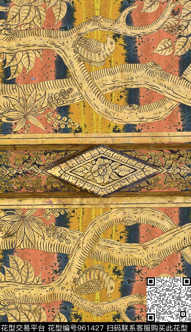 民族风数码华亿平台抽象数码印花华亿平台下载（图片编号: 961427） - 瓦栏（Walan）