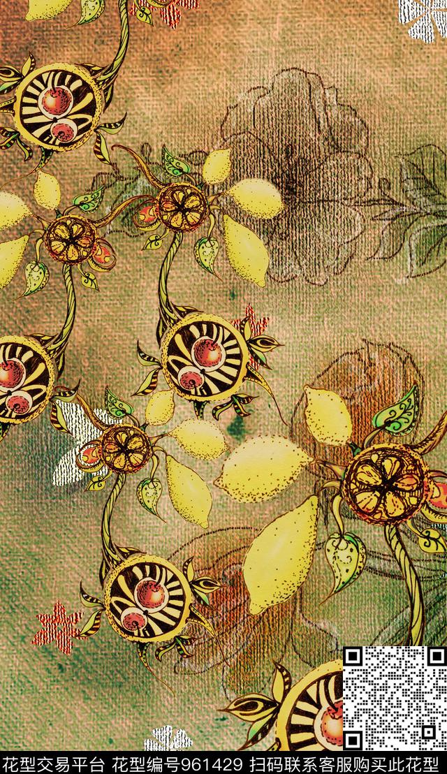 民族风数码华亿平台抽象数码印花华亿平台下载（图片编号: 961429） - 瓦栏（Walan）