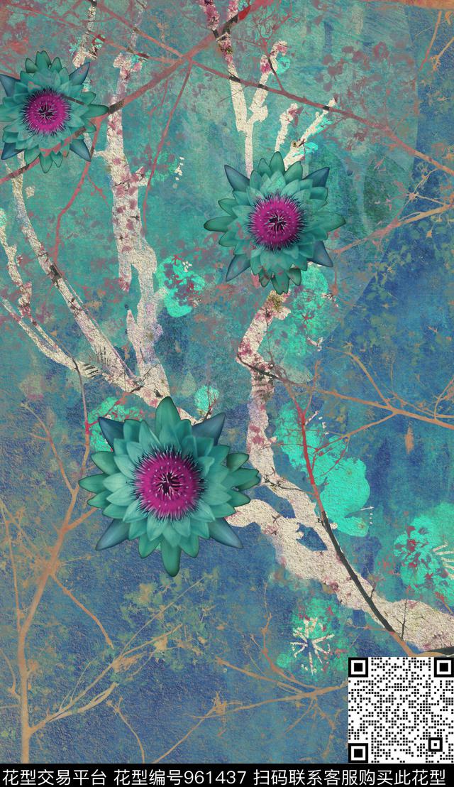 民族风数码华亿平台抽象数码印花华亿平台下载（图片编号: 961437） - 瓦栏（Walan）