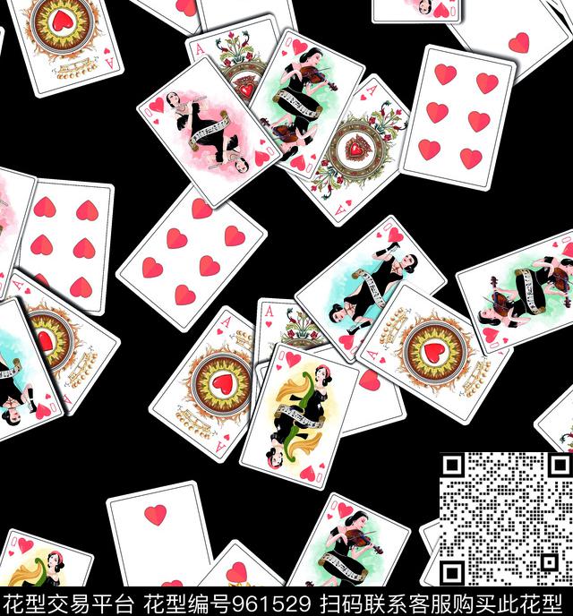 数码华亿平台扑克大牌风数码印花华亿平台下载（图片编号: 961529） - 瓦栏（Walan）