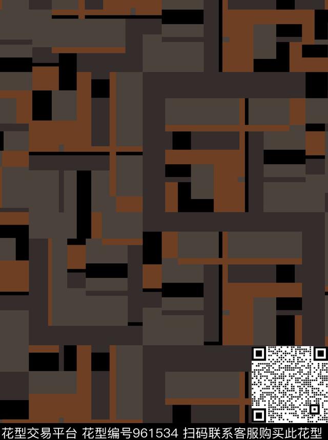 矢量大牌风几何传统印花华亿平台下载（图片编号: 961534） - 瓦栏（Walan）