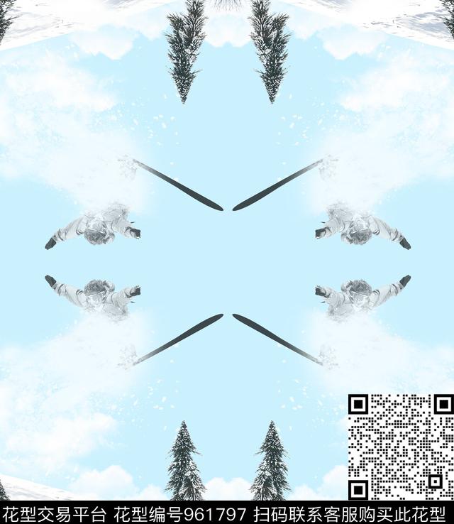 数码华亿平台抽象树枝数码印花华亿平台下载（图片编号: 961797） - 瓦栏（Walan）