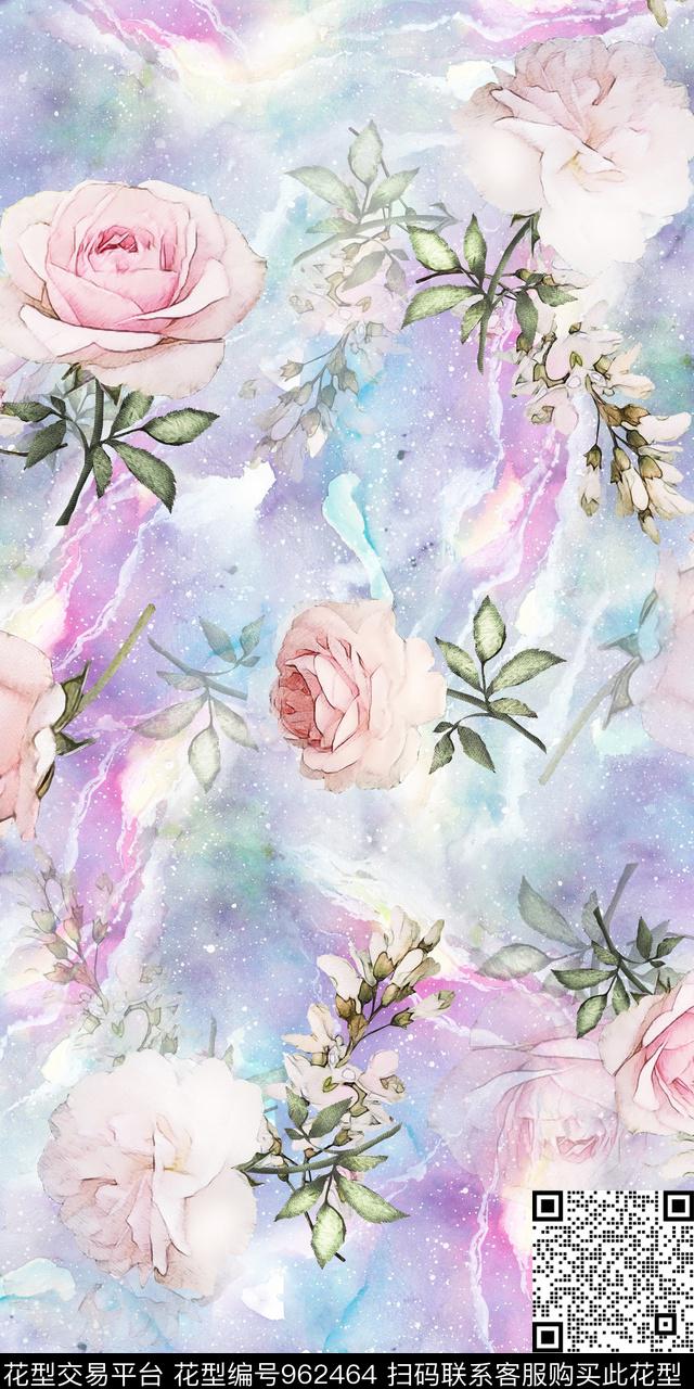 小碎花花卉满版散花数码印花华亿平台下载（图片编号: 962464） - 瓦栏（Walan）