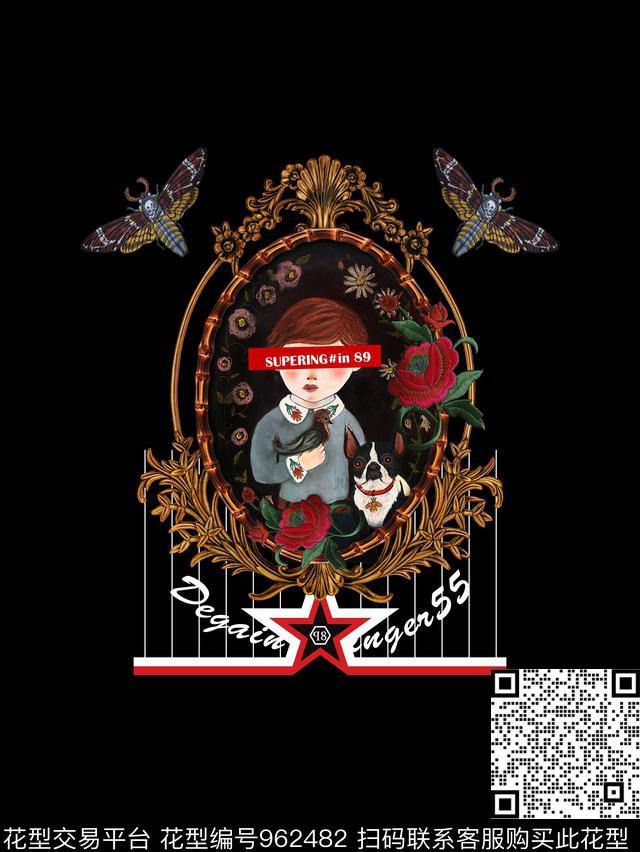 男装绣花华亿平台定位花数码印花华亿平台下载（图片编号: 962482） - 瓦栏（Walan）