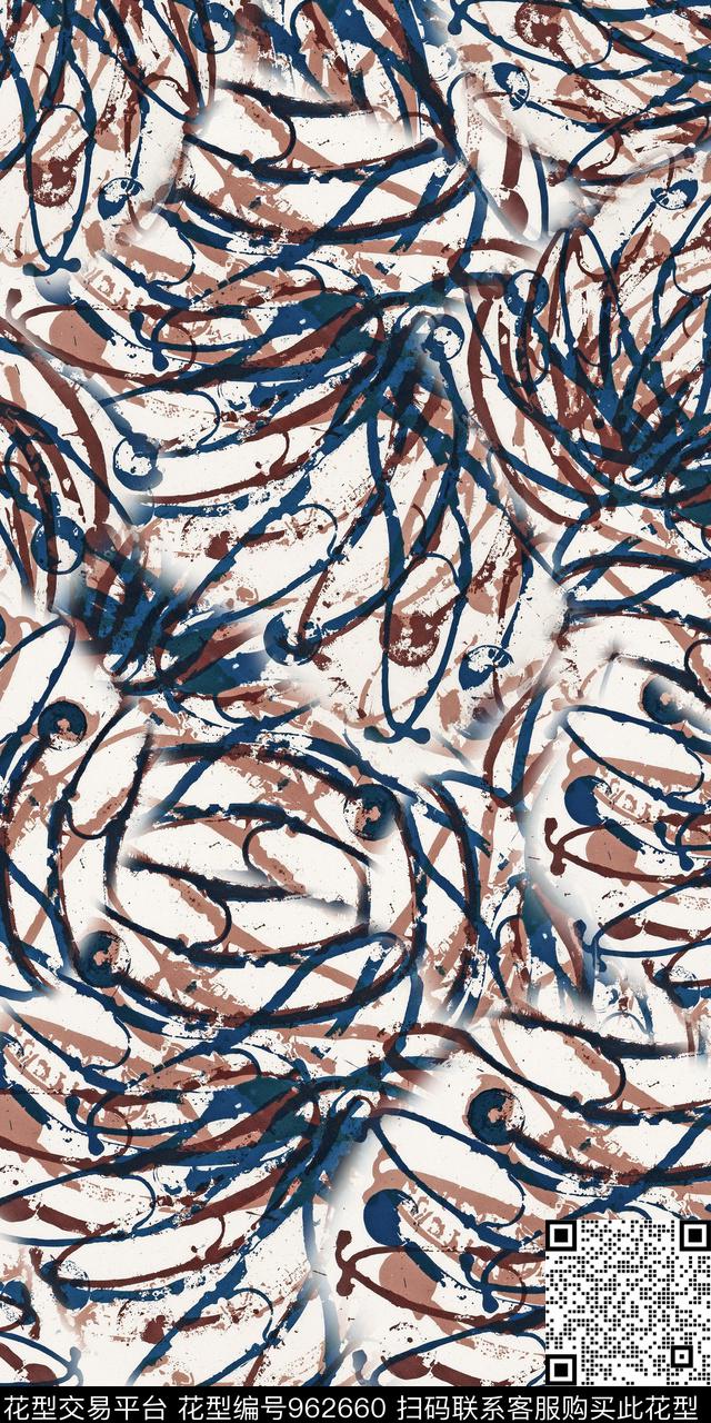 数码华亿平台抽象几何数码印花华亿平台下载（图片编号: 962660） - 瓦栏（Walan）