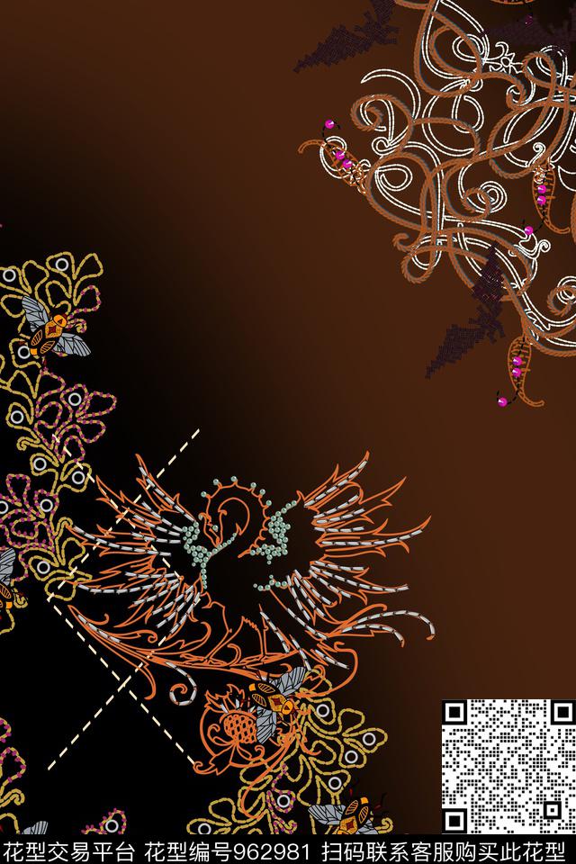 卡通男装花卉数码印花华亿平台下载（图片编号: 962981） - 瓦栏（Walan）