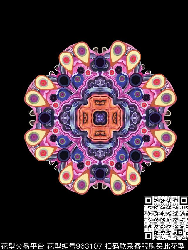 数码华亿平台手绘花卉男装数码印花华亿平台下载（图片编号: 963107） - 瓦栏（Walan）