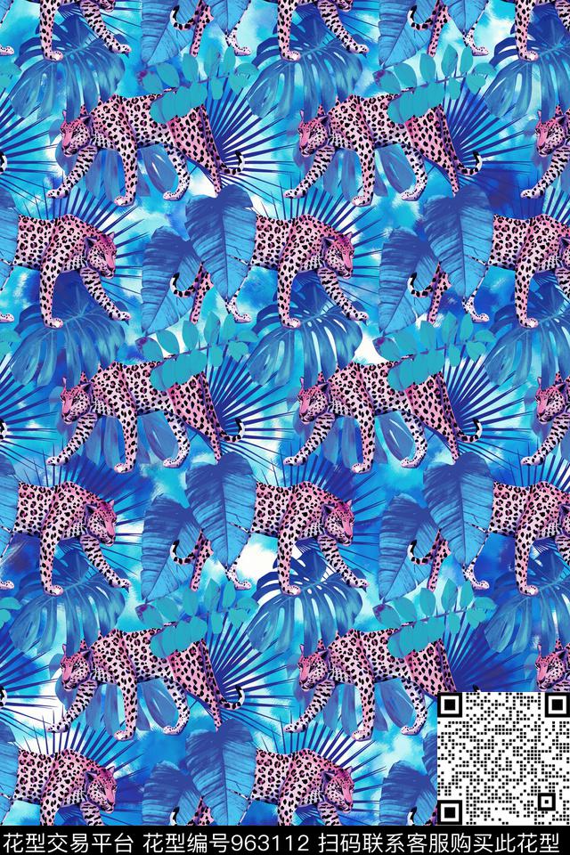 趣味抽象棉麻数码印花华亿平台下载（图片编号: 963112） - 瓦栏（Walan）