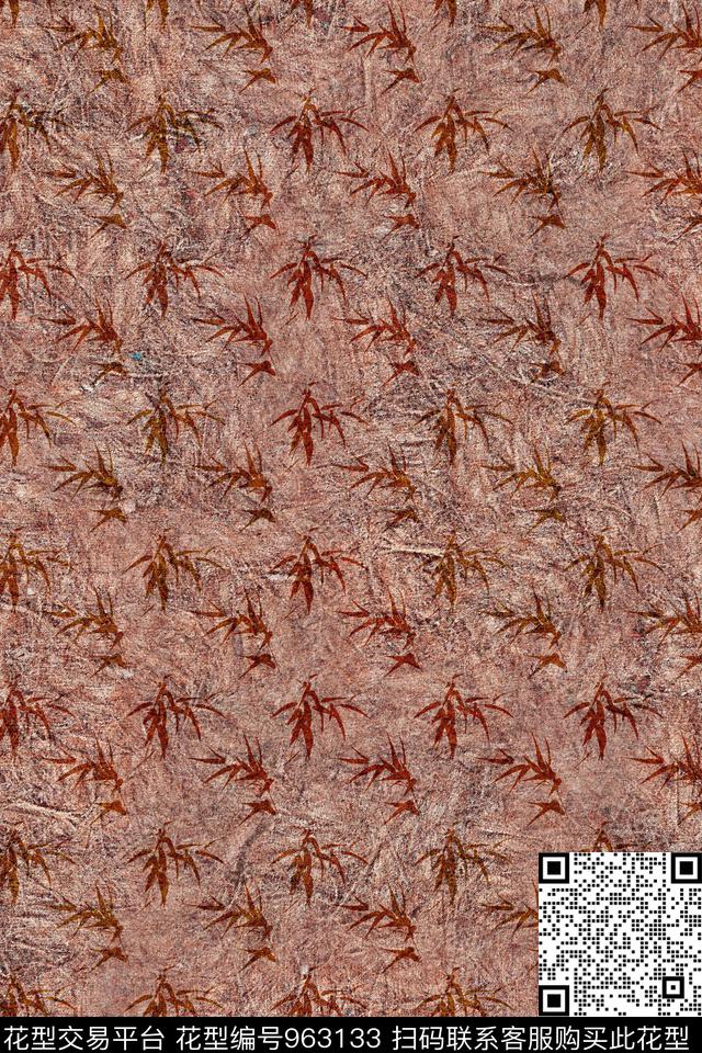 肌理花卉棉麻数码印花华亿平台下载（图片编号: 963133） - 瓦栏（Walan）
