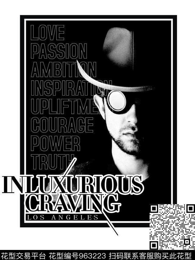 人物男装抽象数码印花华亿平台下载（图片编号: 963223） - 瓦栏（Walan）