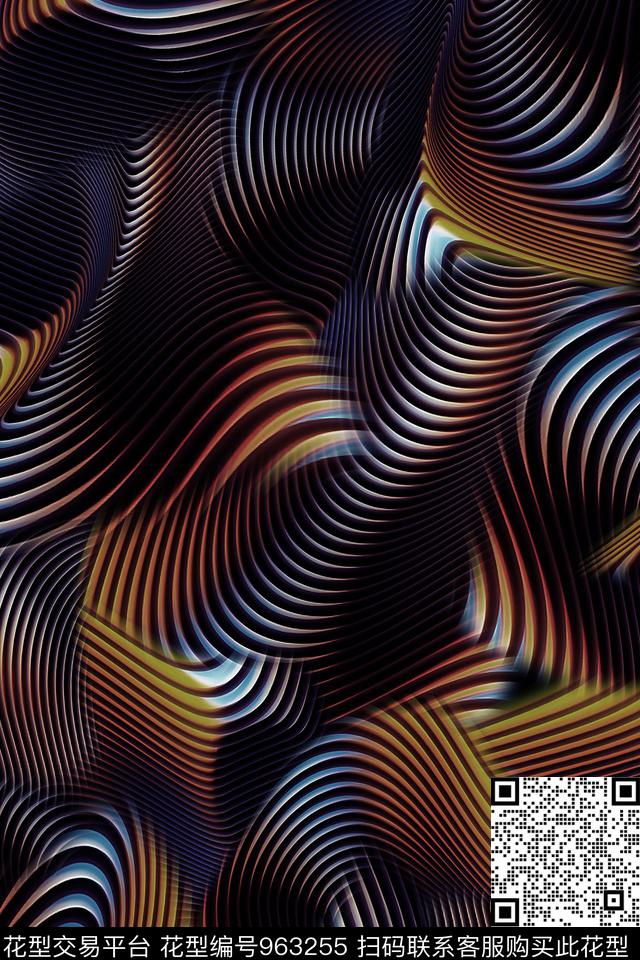 条纹肌理男装数码印花华亿平台下载（图片编号: 963255） - 瓦栏（Walan）