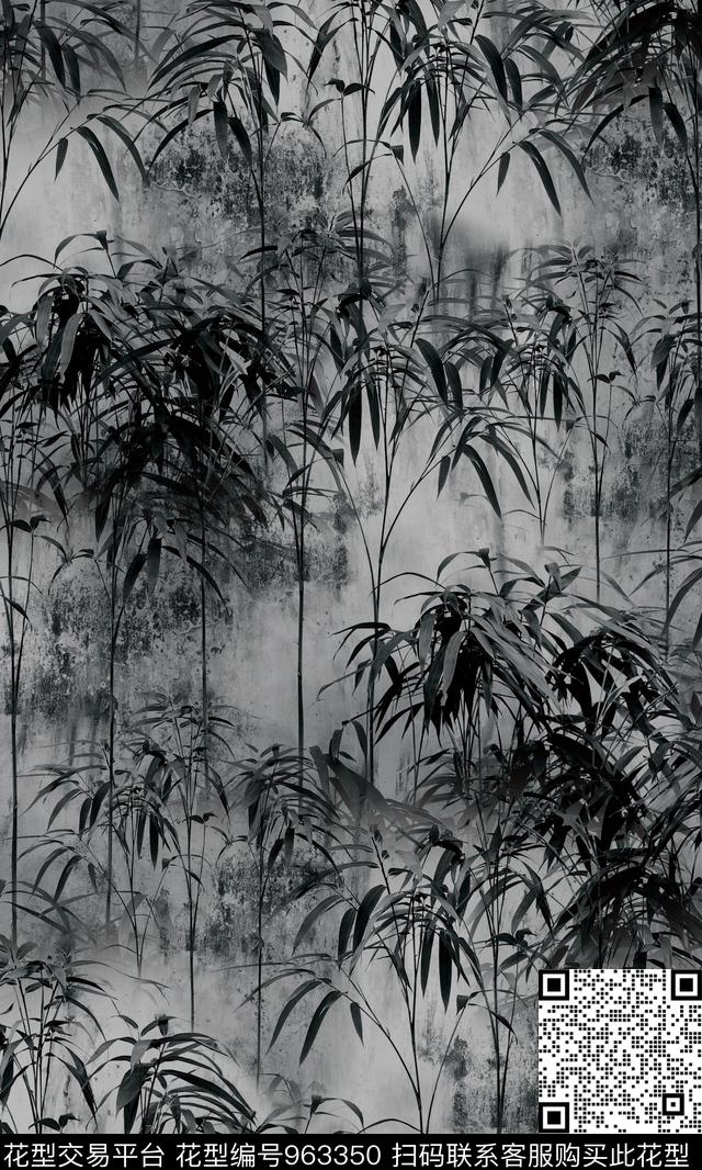 抽象满版散花旗袍数码印花华亿平台下载（图片编号: 963350） - 瓦栏（Walan）