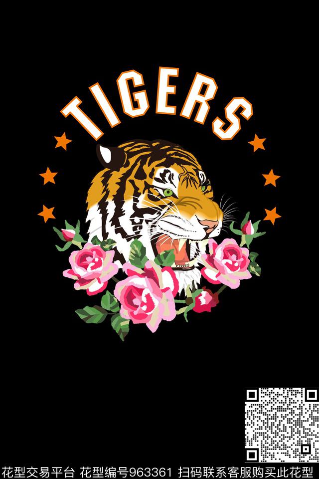 数码华亿平台男装花卉传统印花华亿平台下载（图片编号: 963361） - 瓦栏（Walan）