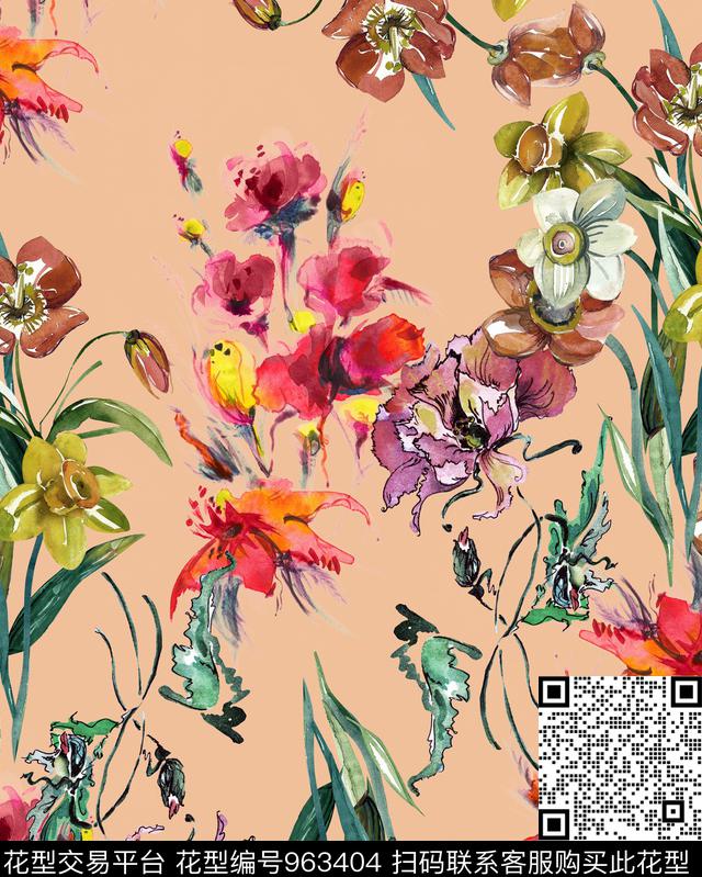 植物数码华亿平台花卉数码印花华亿平台下载（图片编号: 963404） - 瓦栏（Walan）