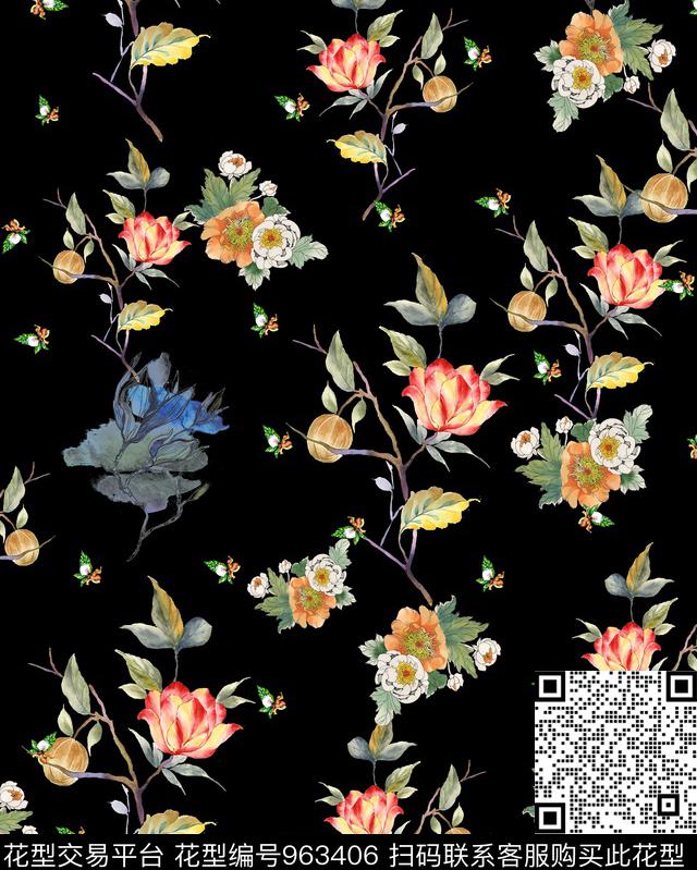 植物数码华亿平台花卉数码印花华亿平台下载（图片编号: 963406） - 瓦栏（Walan）