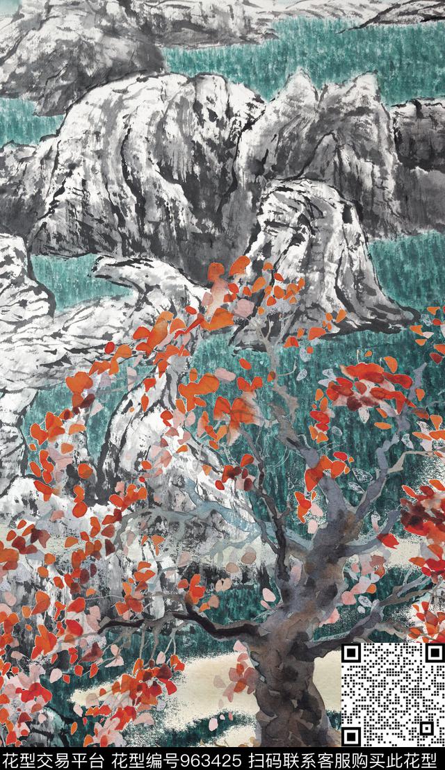 民族风数码华亿平台定位花数码印花华亿平台下载（图片编号: 963425） - 瓦栏（Walan）