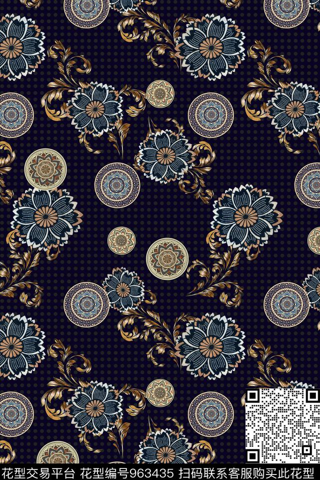 民族风小碎花日本数码印花华亿平台下载（图片编号: 963435） - 瓦栏（Walan）