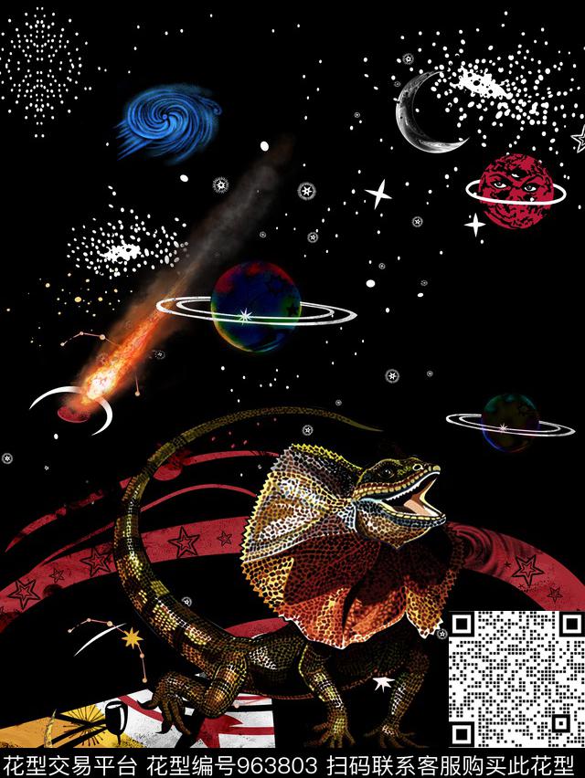 蜥蜴宇宙Degaia数码印花华亿平台下载（图片编号: 963803） - 瓦栏（Walan）