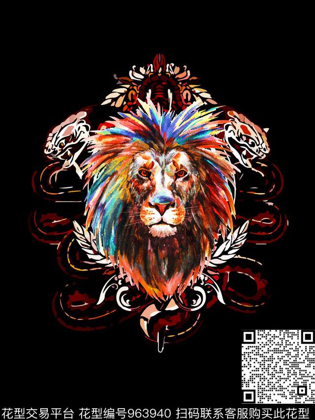 男装蛇定位花数码印花华亿平台下载（图片编号: 963940） - 瓦栏（Walan）