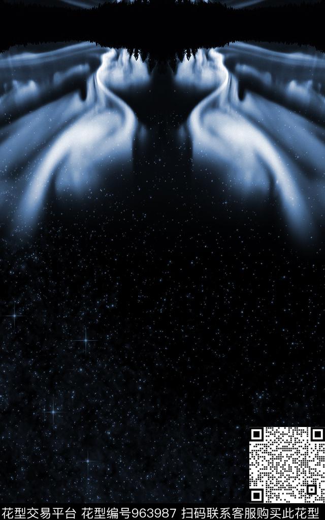 风景定位男装星空数码印花华亿平台下载（图片编号: 963987） - 瓦栏（Walan）