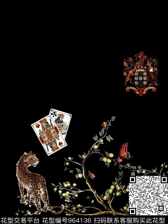 树枝动物DOLCEGABBANA数码印花华亿平台下载（图片编号: 964136） - 瓦栏（Walan）