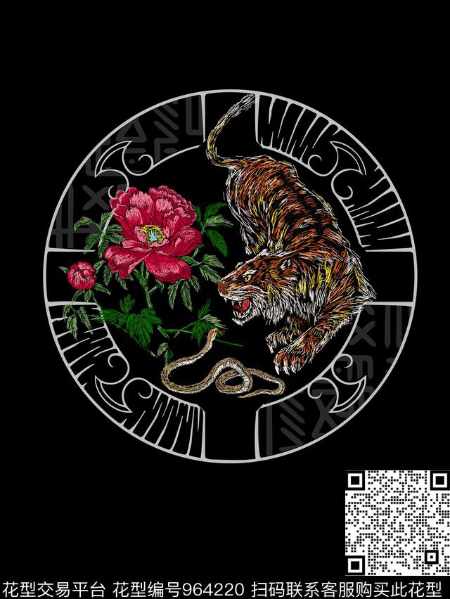 男装绣花华亿平台定位花数码印花华亿平台下载（图片编号: 964220） - 瓦栏（Walan）