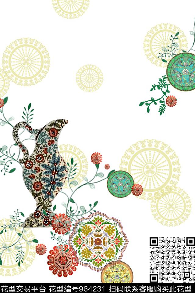 数码华亿平台民族风个性女装数码印花华亿平台下载（图片编号: 964231） - 瓦栏（Walan）