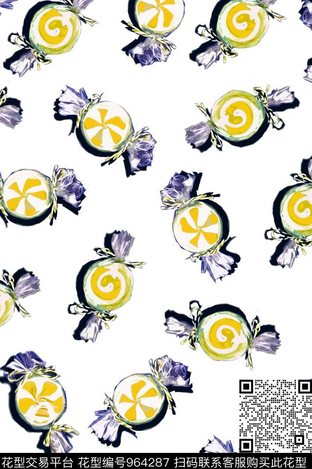 女装糖果趣味数码印花华亿平台下载（图片编号: 964287） - 瓦栏（Walan）