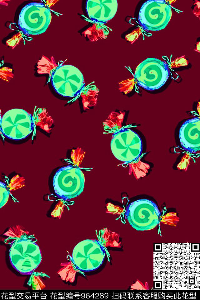 女装糖果趣味数码印花华亿平台下载（图片编号: 964289） - 瓦栏（Walan）