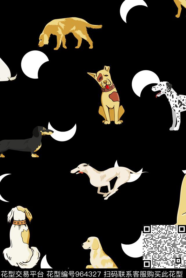 卡通男装狗传统印花华亿平台下载（图片编号: 964327） - 瓦栏（Walan）