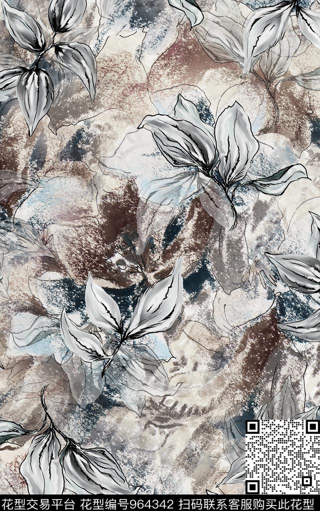 小碎花民族风花卉数码印花华亿平台下载（图片编号: 964342） - 瓦栏（Walan）