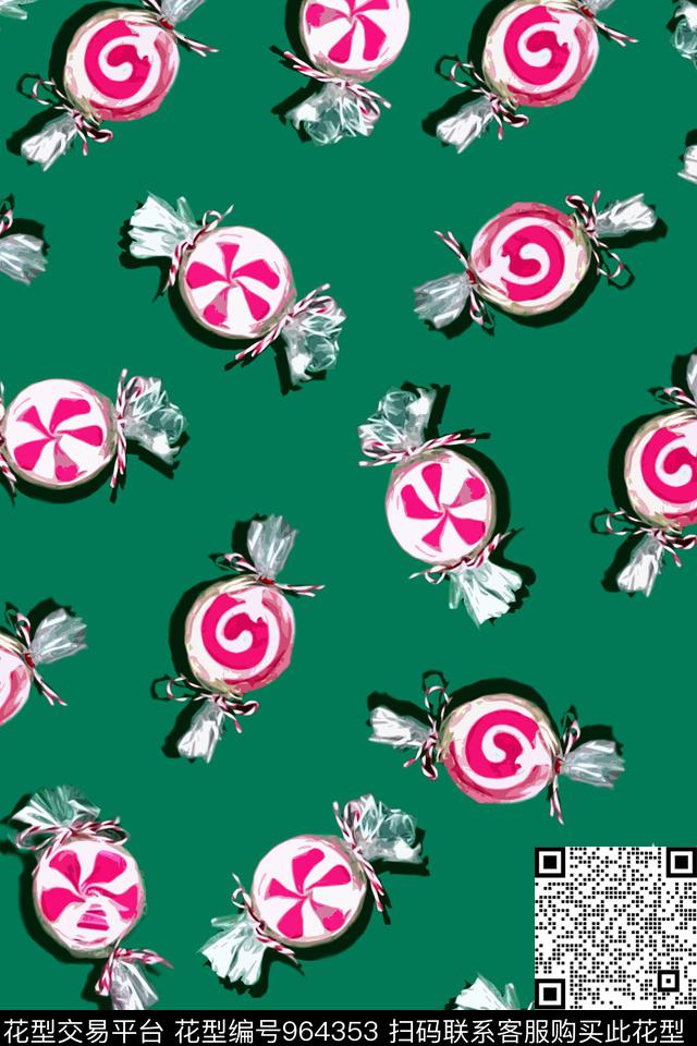 女装糖果趣味数码印花华亿平台下载（图片编号: 964353） - 瓦栏（Walan）