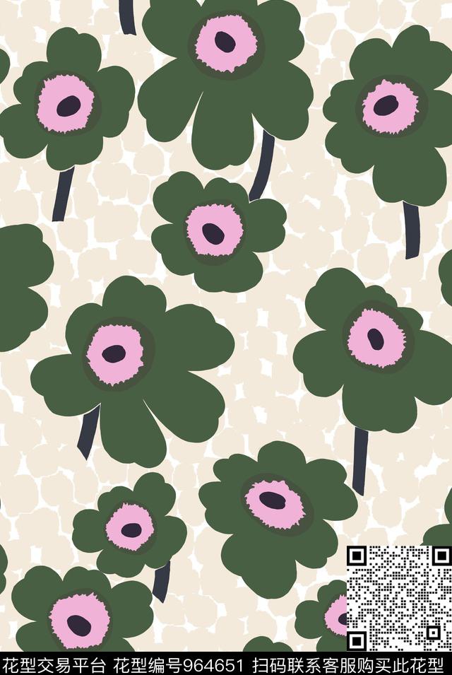 小碎花雪纺植物传统印花华亿平台下载（图片编号: 964651） - 瓦栏（Walan）