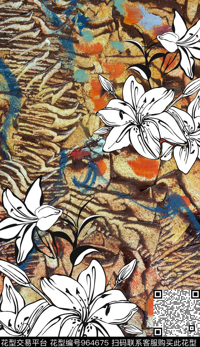 民族风数码华亿平台定位花数码印花华亿平台下载（图片编号: 964675） - 瓦栏（Walan）