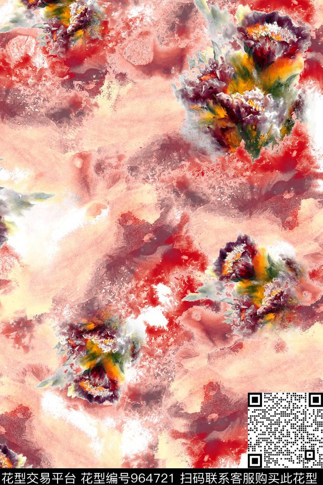 趣味抽象炫彩数码印花华亿平台下载（图片编号: 964721） - 瓦栏（Walan）