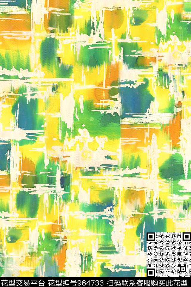 数码华亿平台肌理手绘花卉数码印花华亿平台下载（图片编号: 964733） - 瓦栏（Walan）