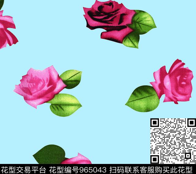 淑女花卉动物数码印花华亿平台下载（图片编号: 965043） - 瓦栏（Walan）