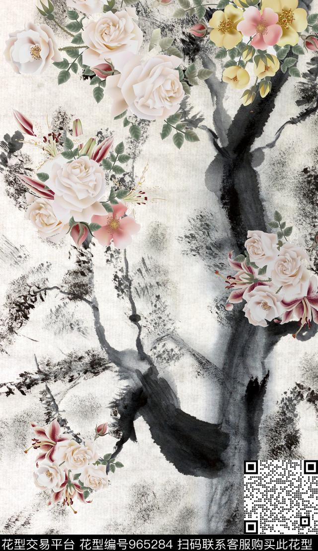 民族风数码华亿平台花卉数码印花华亿平台下载（图片编号: 965284） - 瓦栏（Walan）