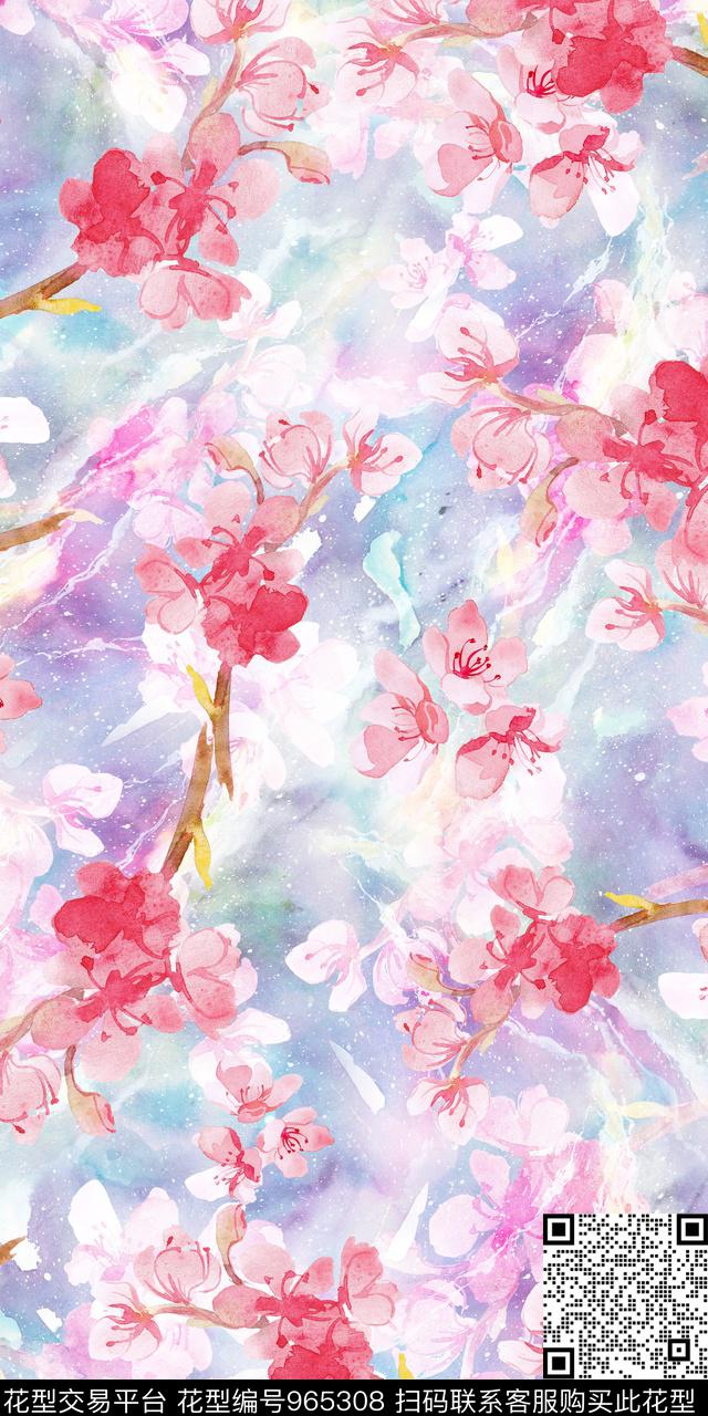 小碎花花卉满版散花数码印花华亿平台下载（图片编号: 965308） - 瓦栏（Walan）