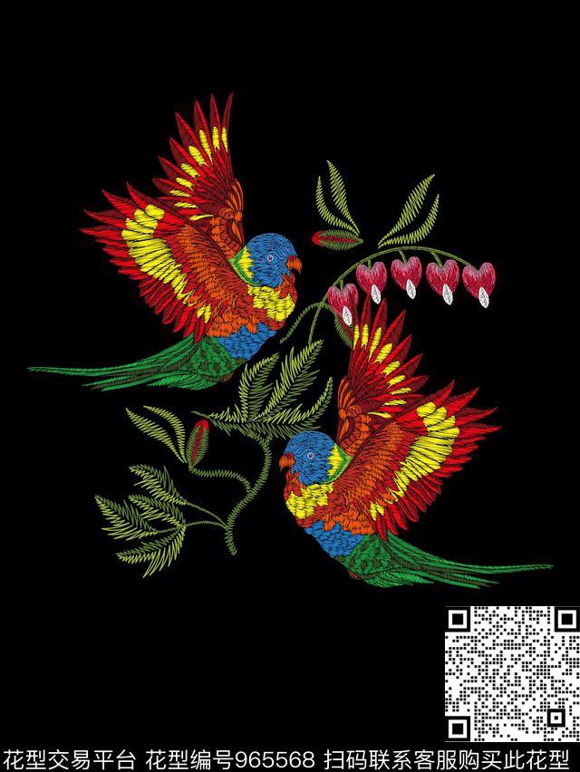 男装绣花华亿平台定位花传统印花华亿平台下载（图片编号: 965568） - 瓦栏（Walan）