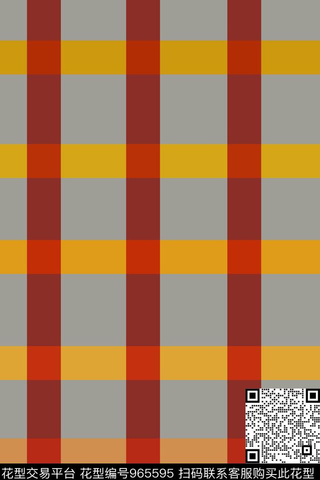 衬衫格子男装数码印花华亿平台下载（图片编号: 965595） - 瓦栏（Walan）