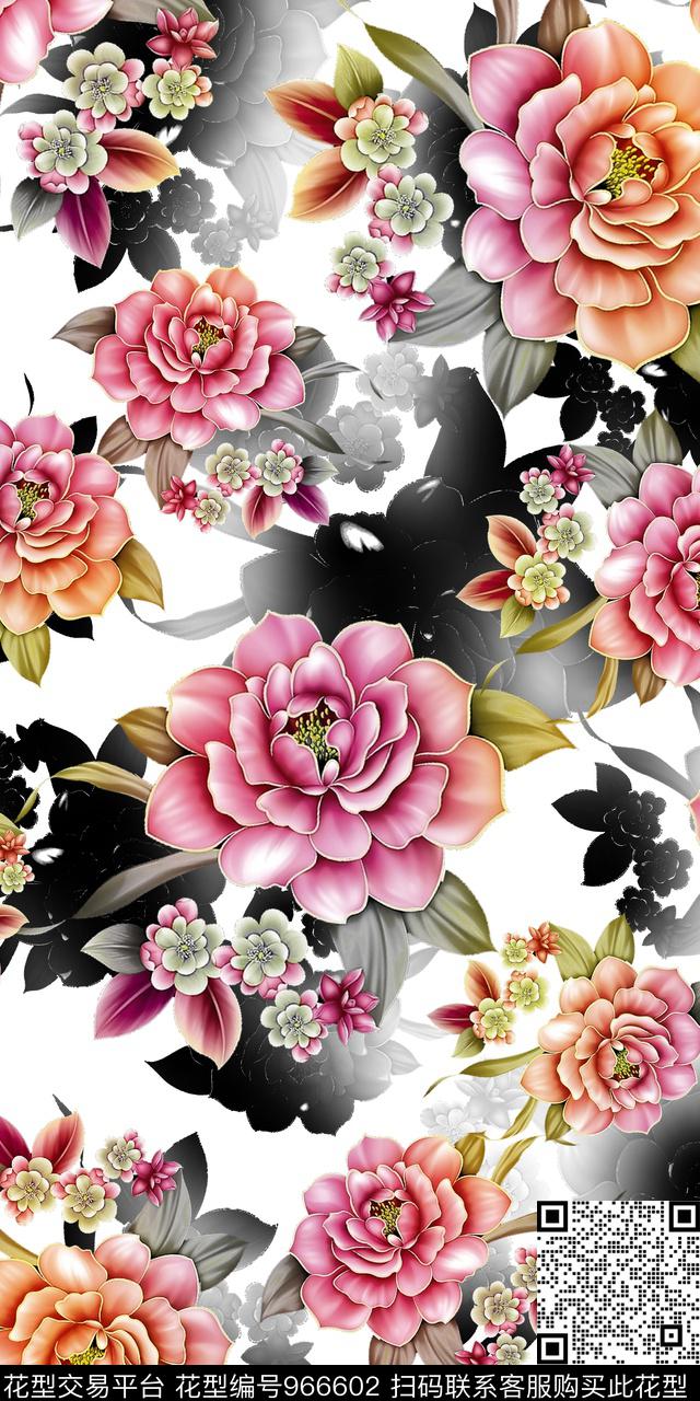 淑女数码华亿平台复古数码印花华亿平台下载（图片编号: 966602） - 瓦栏（Walan）