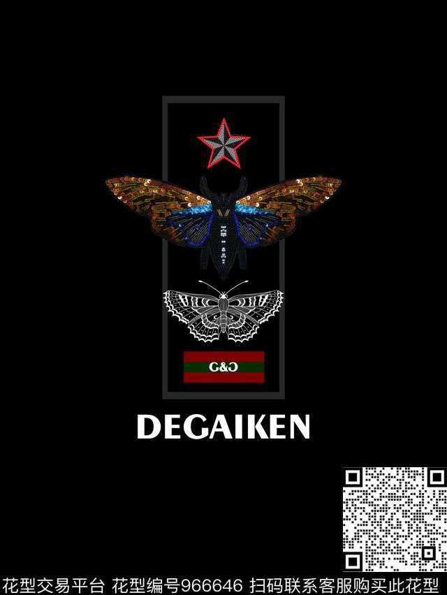 男装抽象定位花数码印花华亿平台下载（图片编号: 966646） - 瓦栏（Walan）