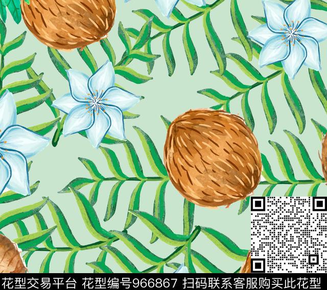 植物数码华亿平台大牌风数码印花华亿平台下载（图片编号: 966867） - 瓦栏（Walan）