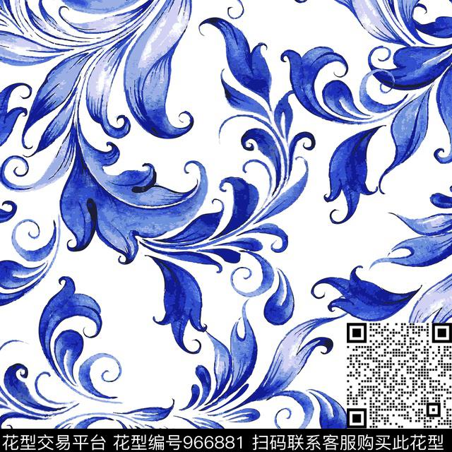 植物数码华亿平台大牌风数码印花华亿平台下载（图片编号: 966881） - 瓦栏（Walan）